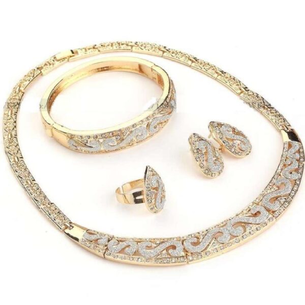 Gold Color Silver Jewelry Set Pakistan