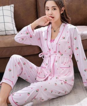 Printed Soft Pajama Set Sleepwear Pakistan