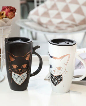 Large 640ml Cat Printed Ceramic Mug Pakistan