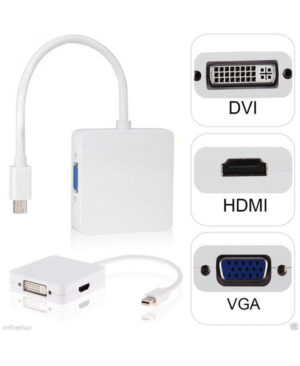 3in1 Mini-DisplayPort To HDMI DVI VGA Cable Adapter Pakistan