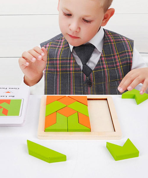 Kids Educational Wooden Tangram Battle Puzzles Pakistan
