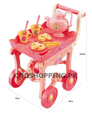 33pcs Kitchen Tableware Food Items & Utensils Toy Cart Pakistan